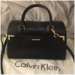 Calvin Klein Black leather Satchel